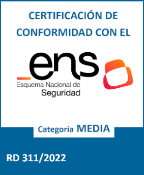 Certificado de Conformidad con el Esquema Nacional de Seguridad