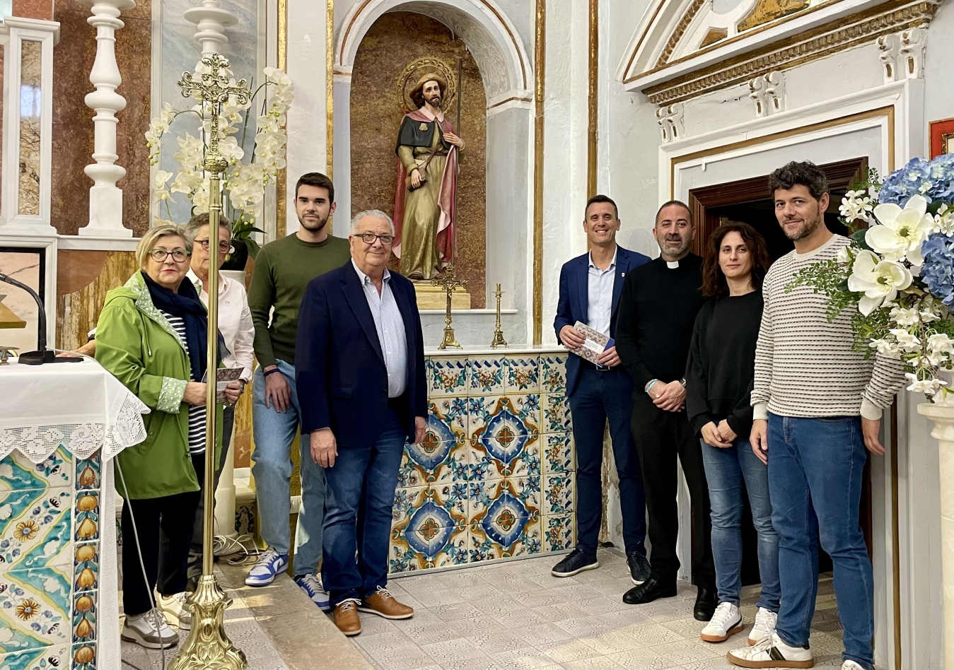 La Diputación de Castellón restaura el panel de azulejos del altar de la Capilla de la Virgen de la Paciencia de Oropesa del Mar