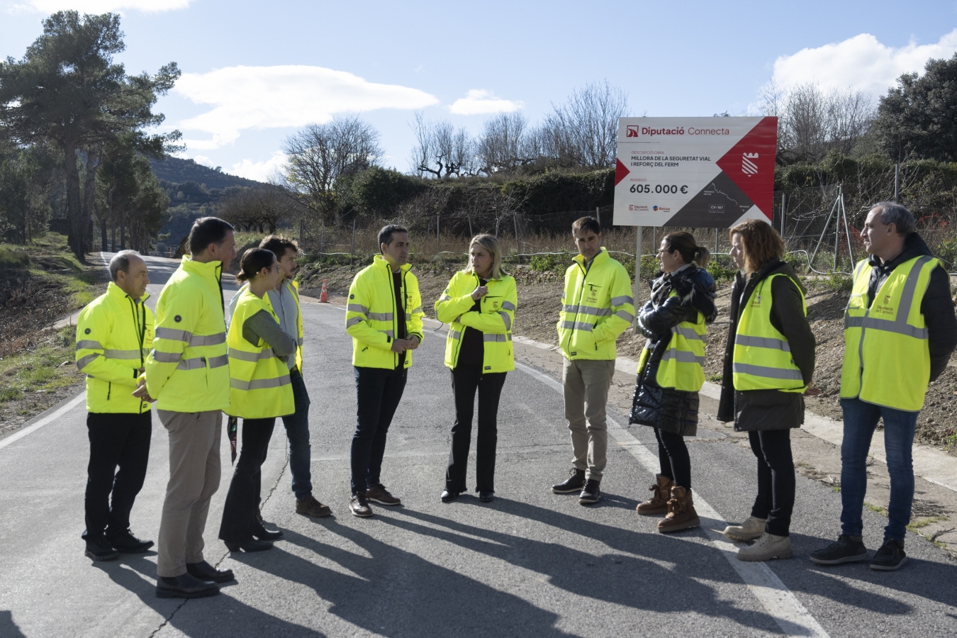 La Diputació reforça la seguretat de la xarxa viària i vertebra el territori amb la millora de la CV-167 de Benassal a Vilafranca